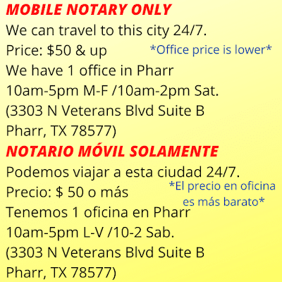 Mcallen Mobile Notary Public Services & Translations