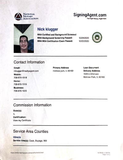 Nick Klugger Notary/Real Estate Agent