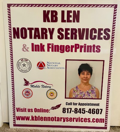 Kb-Len Notary Services & Ink Fingerprinting. Se Habla Espanol