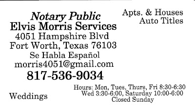 Elvis Morris Notary Public