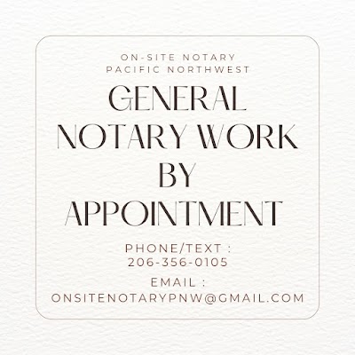 On- Site Notary Pacific Northwest